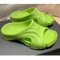 Purchase Balenciaga Rubber Slide Sandals Neon Green 0620153