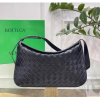 Top Grade Bottega Veneta Intreccio leather shoulder bag 690226 black