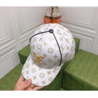 Top Grade Louis Vuitton Baseball Hat 0310140 White 2022
