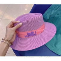 Good Product Louis Vuitton Straw Wide Brim Hat 043042 Pink 2022
