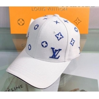 Promotional Louis Vuitton Canvas Baseball Hat 043051 White 2022