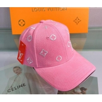 Top Quality Louis Vuitton Canvas Baseball Hat 043052 Pink 2022