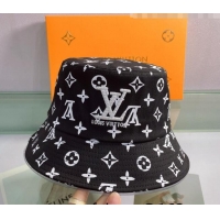 Modern Classic Louis Vuitton Canvas Bucket Hat 053171 Black 2022