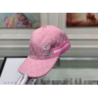 Grade Quality Gucci GG Canvas Baseball Hat G78467 Pink 2021