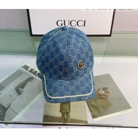 Grade Quality Gucci Multicolor Denim Canvas Baseball Hat G22408 Blue 2022