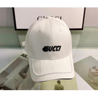 Buy Discount  Gucci Canvas Baseball Hat 040208 White 2022