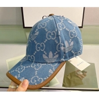 Traditional Specials Gucci Denim GG Baseball Hat 043030 Blue 2022
