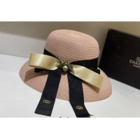 Well Crafted Gucci Straw Wide Brim Hat 043092 Pink 2022