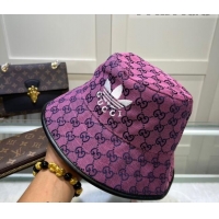 Sophisticated Grade adidas x Gucci GG Bucket Hat 081834 Purple 2022