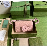 Buy Discount Gucci GG Marmont belt bag 699757 Light pink