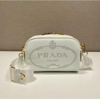 Traditional Specials Prada Leather bag with shoulder strap 1DH781 white