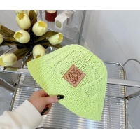 Buy Fashionable Loewe Knit Bucket Hat LH0037 Green 2022