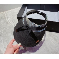 Super Quality Loewe Straw Visor Hat 033150 Black 2022
