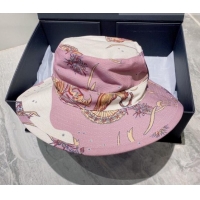 Unique Grade Loewe Print Canvas Bucket Hat LH0040 Pink 2022
