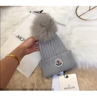 Luxury Classic Moncler Wool Knit Hat 110538 Grey 2021