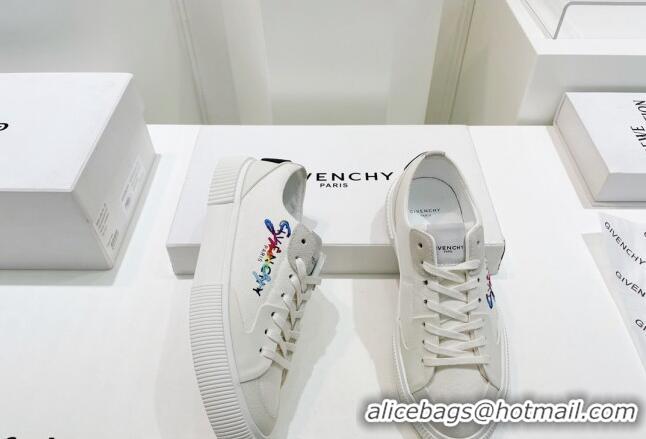 Stylish Givenchy GIV Canvas Sneakers White 072185