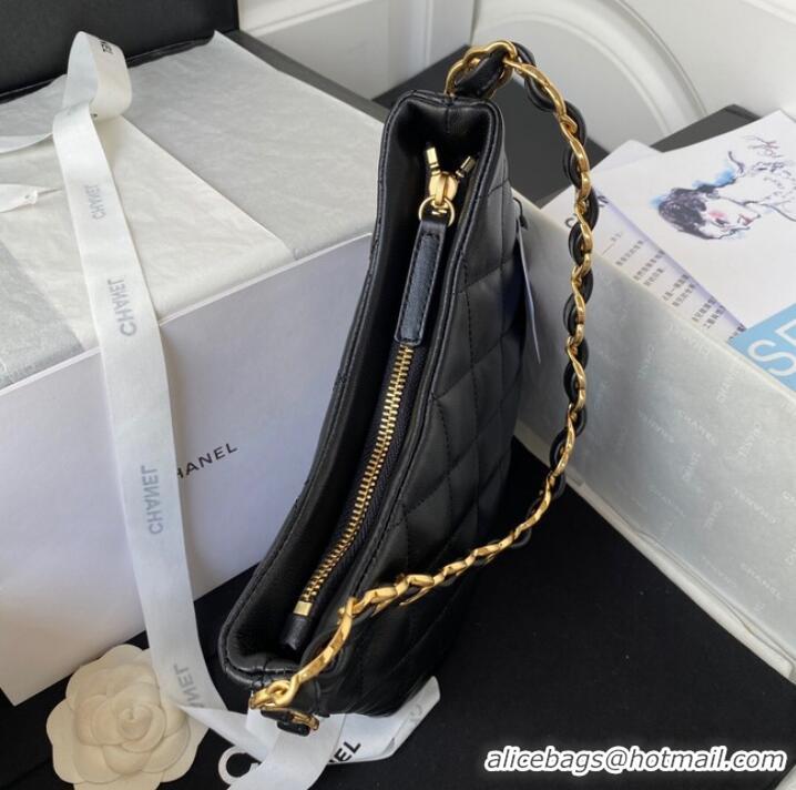 Buy Cheapest Chanel SMALL BAG Lambskin & GoldTone Metal AS3562 BLACK