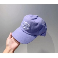 Super Quality Celine Triomphe Logo Canvas Baseball Hat CE2855 Purple 2021