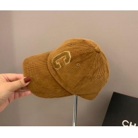 New Fashion Celine Corduroy C Baseball Hat CE3001 Brown 2021