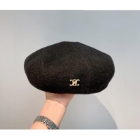 Inexpensive Celine Beret Hat 110436 Black 2021