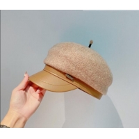 Inexpensive Celine Wool and Leather Hat 122108 Brown 2021