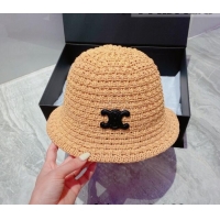 Trendy Design Celine Straw Knit Bucket Hat 040108 Khaki 2022