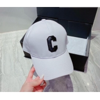 Big Discount Celine Sequins C Baseball Hat CE0673 White/Black 2022