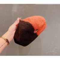 Reasonable Price Celine Wool Beret Hat 091584 Brown/Orange 2022