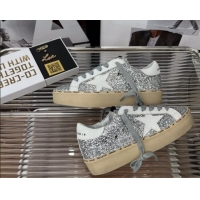 Sophisticated Golden Goose Hi Star Sequins Sneakers Silver/White 080996