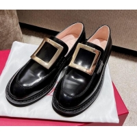 Best Product Roger Vivier Viv' Rangers Metal Buckle Loafers in Patent Leather Black 2082711