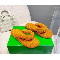 Low Cost Bottega Veneta Towel Flat Thong Sandals Orange 092106