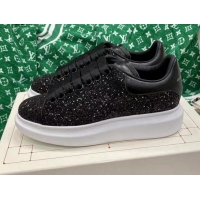 Good Quality Alexander McQueen Oversized Sneakers in Overall Crystal Black 072327