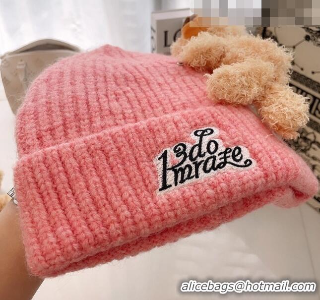 Inexpensive Classic Demarzo Knit Hat with Bear D1971 Pink 2022