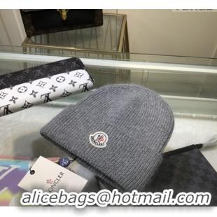 Buy Cheapest Moncler Wool Knit Hat 110903 Dark Grey 2022