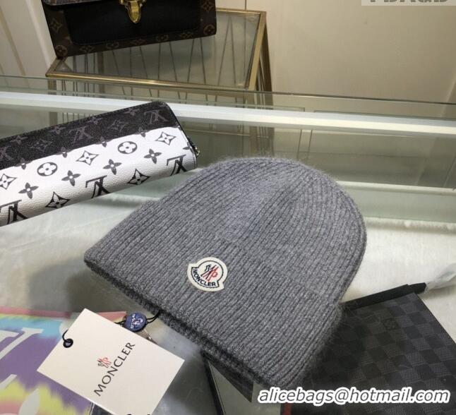 Buy Cheapest Moncler Wool Knit Hat 110903 Dark Grey 2022
