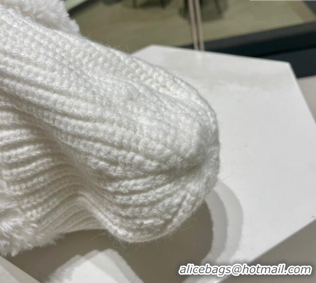 Luxury Cheap Celine Knit Hat 112287 White 2022