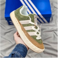 Top Design Atmost x Adidas Adimatic Low Suede Sneakers Olive 0907