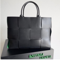 Best Cheap Bottega Veneta ARCO TOTE Large intrecciato grained leather tote bag 652868 black