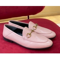 Grade Quality Gucci Jordaan Leather Loafers Light Pink 081322