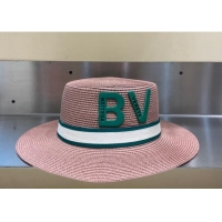 Unique Style Bottega Veneta Straw Wide Brim Hat BVH316051 Pink 2022
