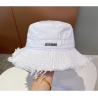 Shop Promotional Jacquemus Canvas Bucket Hat 091506 White 2022