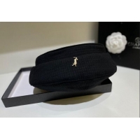 Inexpensive Saint Laurent YSL Fabric Beret Hat 091555 Black 2022