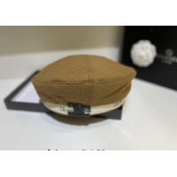 Well Crafted Celine Triomphe Beret Hat 091559 Khaki 2022