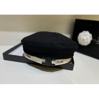 Inexpensive Celine Triomphe Beret Hat 091559 Black 2022