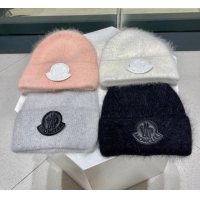 New Design Moncler Knit Wool & Rabbit Hair Hat M101906 Pink/Grey/Black/White 2022