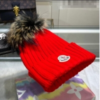 Top Quality Classic Moncler Knit Wool Hat M101917 Red 2022