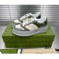 Best Price Gucci GG Canvas and Leather Sneakers Grey 092162