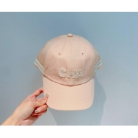 Top Quality Chanel Canvas Baseball Hat CH2385 Pink 2022