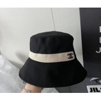 Top Quality Chanel Canvas Bucket Hat 040192 Black 2022