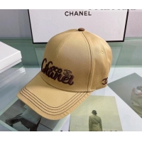 Super Quality Chanel Coco Canvas Baseball Hat 0401169 Beige 2022